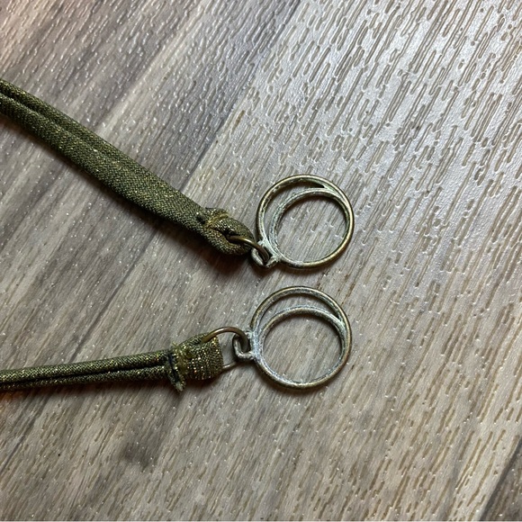 So Luna Swim Green Glittery Halter Swim Top Size Medium - Picture 5 of 7